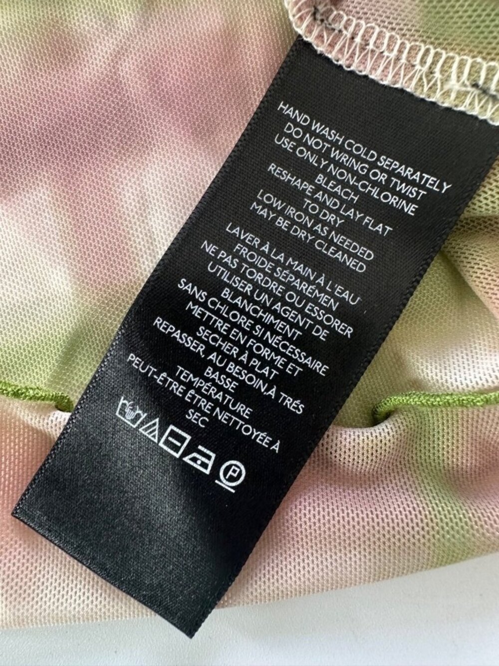 Pilcro Green and Pink Plaid Sheer Mock Neck Top - Picture 9 of 10
